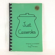 Just Casseroles Handprinted Recipes Cookbook 1981 Spiral Bound Vintage Rare EUC - £31.13 GBP