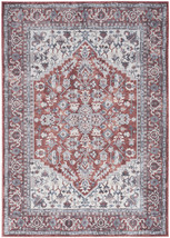 5&#39; X 7&#39; Gray Floral Power Loom Distressed Washable Area Rug - £192.53 GBP