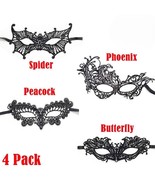 4PCS Sexy Lace Eye Mask Masquerade Face Blindfold Halloween Costume Part... - $23.19 CAD