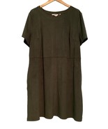 Candace Cameron Bure Shift Dress Womens Plus Size 3X Army Olive Green St... - $220.63 MXN