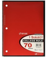 Top Flight 1-Subject Notebook, College Rule - $150.72 MXN