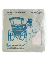 Charles Craft Cross Stitch Fabric Pink Aida 14 Count 1 Piece 12 x 18 inches - $12.57