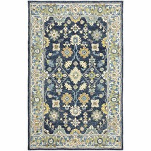 5' X 8' Navy And Blue Bohemian Area Rug - €304,40 EUR