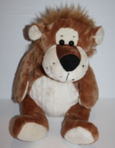 Best Made Toys Stuffed Wild Cat Lion Brown Cream Plush 15&quot; Soft Toy Animal Sits - £12.89 GBP