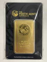 Gold Bar Perth Mint 50 GRAM Pure Gold 999.9 In Sealed Assay - £2,644.97 GBP