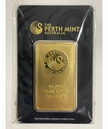 Gold Bar Perth Mint 50 GRAM Pure Gold 999.9 In Sealed Assay - $5,000.00