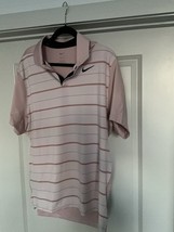 Nike Tiger Woods Athlete Golf Polo Pink Striped DR5318-601 - €56,26 EUR