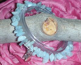 GORGEOUS GENUINE BLUE AVENTURINE STONE  BEADS BRACELET - €11,07 EUR