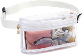 Clear Fanny Pack, Stadium Approved Clear Belt Bag for Women, Waterproof Clear Wa - £11.06 GBP