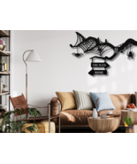 Custom Family Name Halloween Tree Metal Wall Art with Spiders &amp; Web–Uniq... - $55.43 CAD+