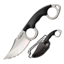 Cold Steel Double Agent II Serrated Double Neck Knife Black with Sheath - $23.74