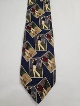 Jacobs Robertson Neck Tie Silk Vintage Design All Over Golf Print - £11.31 GBP