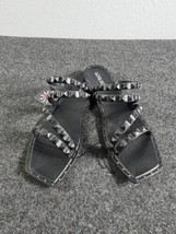 Olivia Miller Black Stud Sandals Size 6 Nwt Free Shipping - £14.24 GBP
