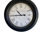 Black Ticking Wall Clock Battery Run Spell Outs 20 inch - $16.94