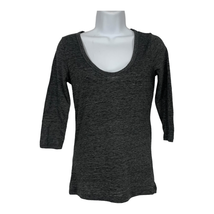 Old Navy Women&#39;s Long Sleeved Swoop Neck Gray T-Shirt Size XS - £14.71 GBP