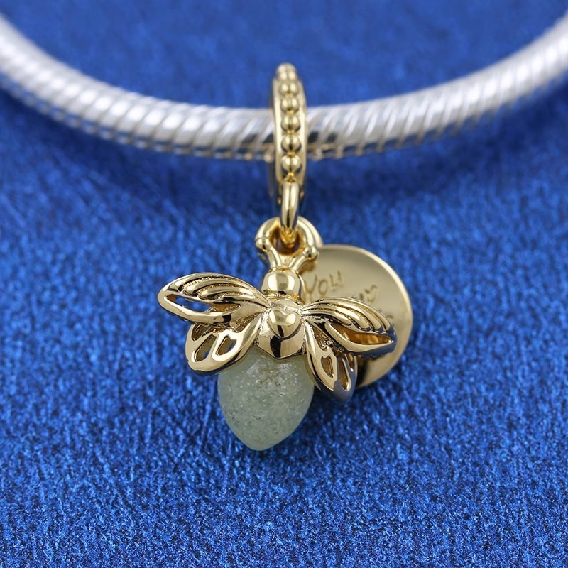 14k Gold-plated Glow-in-the-dark Firefly Dangle Charm 769352C01
