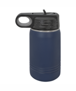 Navy Blue 12oz Dbl. Wall Insulated Stainless Steel Sport Bottle  Flip To... - $17.50