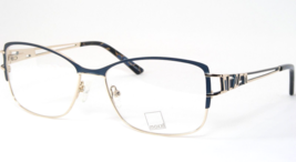 Vintage Moxxi By Visibilia 31524 566 Blue /Gold Unique Rare Eyeglasses 56-16-135 - £61.29 GBP