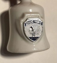 Grand Marais Minnesota Native American Collectible Ceramic Mini Bell 2&quot; - £9.44 GBP