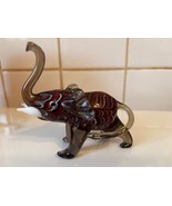 Fitz and Floyd Glass Menagerie Art Glass Elephant Figurine in Original Box - $24.75