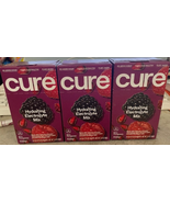 (3) Cure Hydration | Plant-Based Electrolyte Box of 8 Packets Berry Pome... - $45.69 CAD