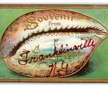 Puka Shell Border Souvenir From Franklinville New York NY DB Postcard W9 - $4.90