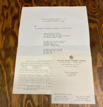 Vintage Italian state tourist office advertising correspondence letter - $19.75