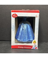 Disney Holiday Ornaments Blown Glass Cinderella&#39;s Blue Ball Gown Dress V... - $38.48 CAD