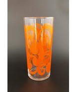 VIntage Federal Glass Orange Paisley Groovy 1970s Tumbler Drinking Glass - $16.27 CAD