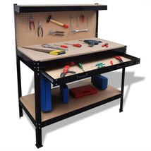 Workbench with Pegboard and Drawer - £121.25 GBP