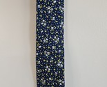 Cravatta blu motivo floreale J Crew collo stretto, 100% cotone - $12.34