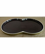 Vintage 15&quot; MCM Block Chromatics Modern Gold Brown Platter - $50.67 CAD