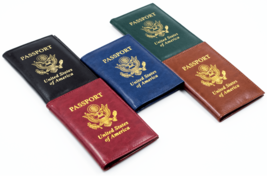 US Passport Cover ID Holder Travel Accessorie Leather MiniWallet,Gift - £10.96 GBP