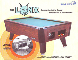 Lynx Valley Nos Original Pool Table Sales Flyer Vintage Promo Artwork Retro - £12.96 GBP