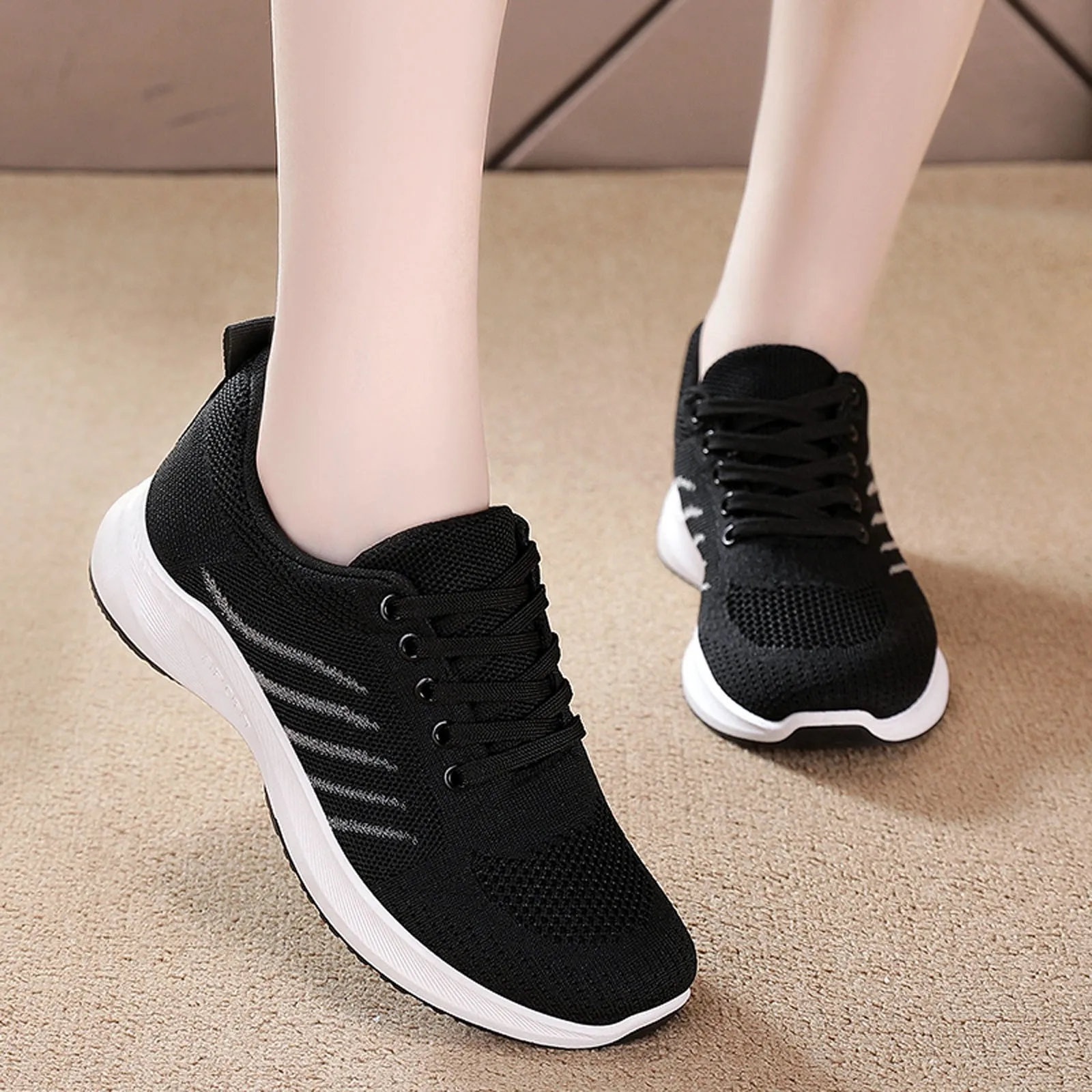 Tdoor mesh lace up sports shoes runing breathable shoes sneakers sports shoes for women thumb200