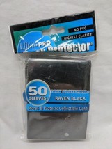 (1) (50) Pack Ultra Pro Deck Protector Raven Black Standard Size Sleeves... - $11.88