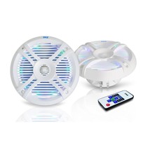 New Pair PLMRX68LEW 6.5&quot; Marine Stereo Speakers W/LED Lights &amp; Remote - £93.63 GBP