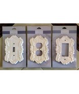 Lot (3) French Provincial Cream Cast Iron GFI Outlet Plates/Light Switch... - £22.92 GBP