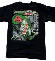 Dale Earnhardt Jr #88 Black T-Shirt Mountain Dew So Medium 2013 Chase Au... - $19.75