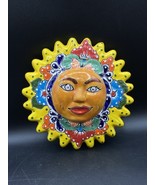 Talavera Sun Face Mexican Pottery Folk Art Hand Painted Home Decor 9” - $748.09 MXN