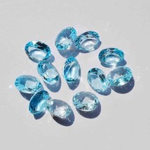 10x8 MM Oval Natural Blue Topaz Gemstone, Faceted Cut, Jewelry Making Stone - £2.34 GBP+