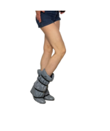 Grey Leather Wedge Boots Ruched Leather Boots Sexy Stylish Winter Boots ... - €373,32 EUR