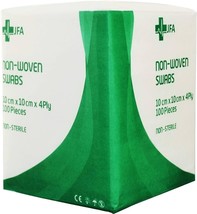 Premium Non-Sterile Non-Woven 4PLY Gauze Swabs 10cm x 10cm x 100 - $7.11 CAD