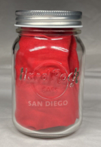Hard Rock Cafe Mason Canning Pint Jar Glass With Lid 5&quot; Tall San Diego - £7.05 GBP