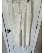 Donna Deagan white wedding lace pants size 2 skinny with lace accent NWT - $44.55