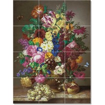 Joseph Nigg Flowers Painting Ceramic Tile Mural BTZ22890 - £94.03 GBP+