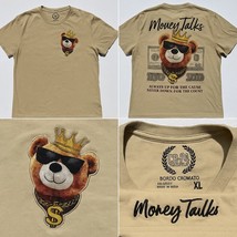 CR24 Chrome Edge XL Tee Money Talks Bear Graphic Streetwear Tan - $471.36 MXN