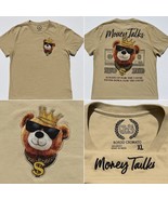 CR24 Chrome Edge XL Tee Money Talks Bear Graphic Streetwear Tan - $24.99