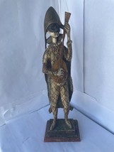 ESTATE SALE VINTAGE STATUE OF A JESTER PLAYING A LUTE 20 INCHS TALL - $93.49