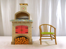 American Girl Lea Clark Rainforest Hut Camp Stove Fire Place Works + Chair - $69.32